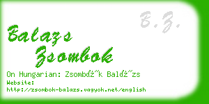 balazs zsombok business card